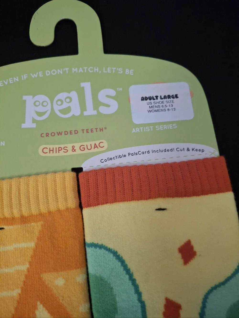 PALS Fun Food Crew Socks - Burger & Fries  and Chips and Guac Unisex 2 Pair